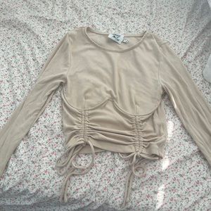 Princess polly long sleeve tan top